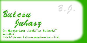 bulcsu juhasz business card